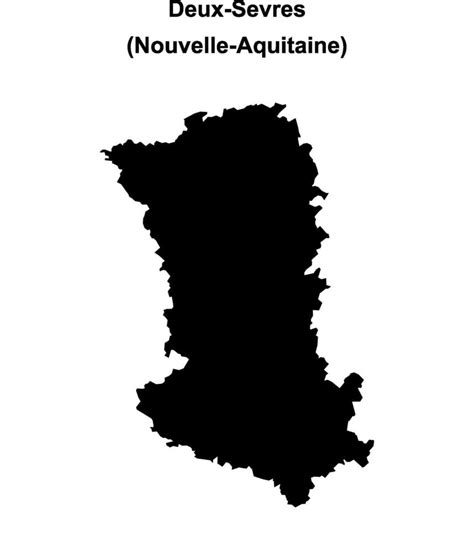 Deux Sevres Department Blank Outline Map 52088238 Vector Art At Vecteezy