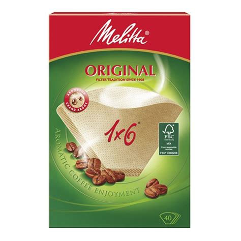 Melitta 1x6 Filtertüten braun 40 Stück Amazon de Küche Haushalt