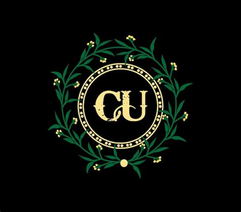 Premium Vector Cu Letter Logo Design With A Circle Shape Cu Logo