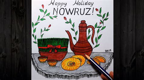 Drawing In Honor Of NOWRUZ Holiday 2 Easy NAVROZ Bayrami Haqida