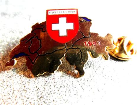 RARE PINS PIN S Carte Suisse Switzerland 93 Blason Embleme Pays