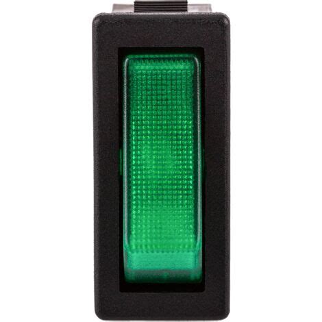 Bematik Interruptor Basculante Verde Luminoso Spst Pin