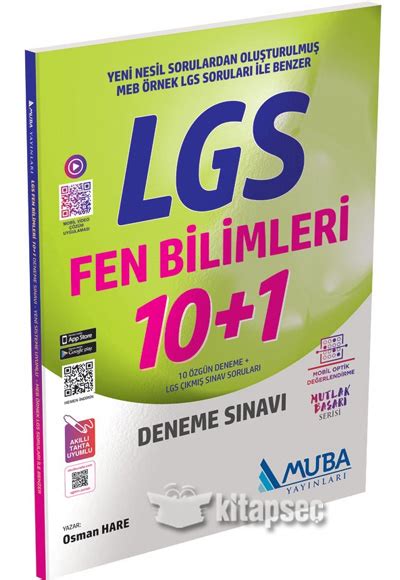 8 Sınıf LGS Fen Bilimleri 10 Artı 1 Deneme Sınavı Muba Yayınları