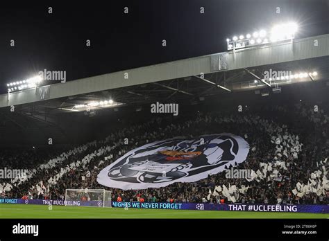 Newcastle United Fans With A Tifo Display During The UEFA Champions