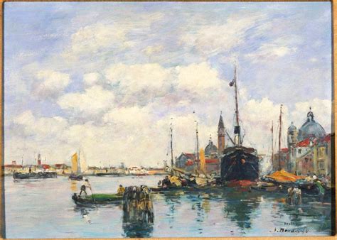 Boudin Eugène Venice Seascape At The Giudecca 1895 Free Stock