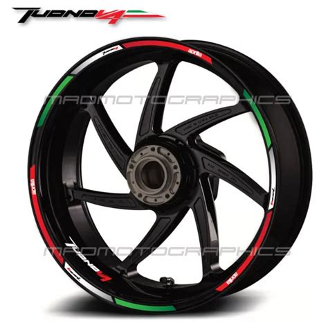 Aprilia Rsv Tuono V Tricolore Motorcycle Wheel Decals Rim Stickers