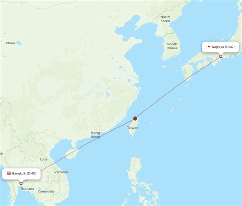 All Flight Routes From Nagoya To Bangkok Ngo To Dmk Flight Routes