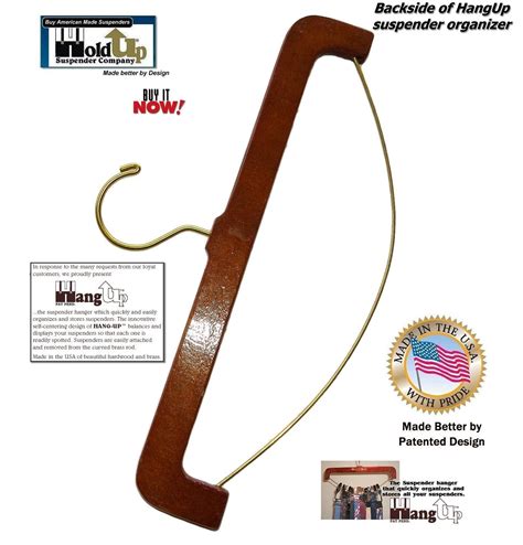 Holdup Hang Up Hardwood Suspender Hanger And Suspender Holdup