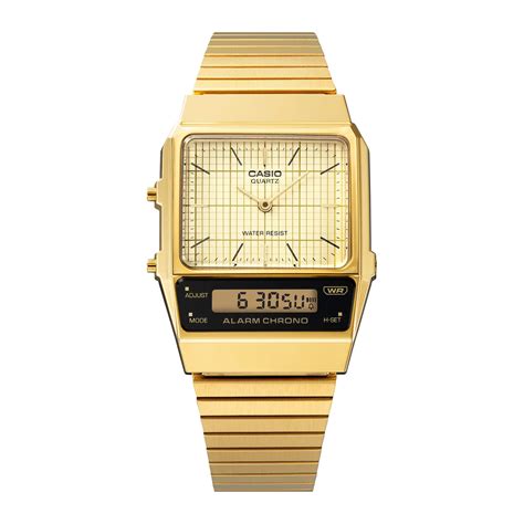 Casio Vintage Dual Time Gold Watch Uncle Reco