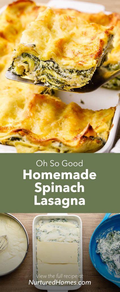 Homemade Spinach Lasagna Easy And So So Good Nurtured Homes