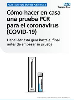 C Mo Hacer En Casa Una Prueba Pcr Para El Coronavirus Covid Debe