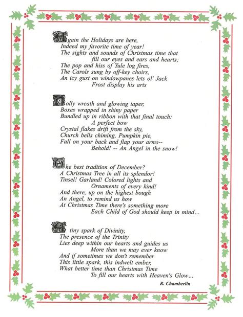 Beautiful Christmas Poems