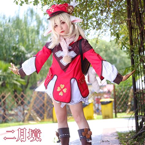 二月境现货原神cos服温迪刻晴可莉cos背包可爱萝莉cosplay服装女虎窝淘