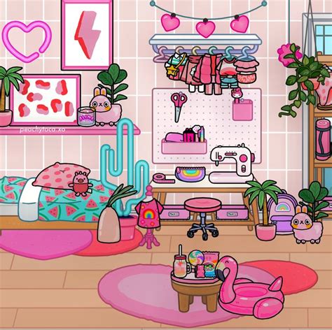 Toca Preppy Bedroom Idea 🍉🌺🌴 Fotos De Brilho Boca Desenhos