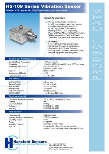 Hs Series Hansford Sensors Pdf Catalogs Technical