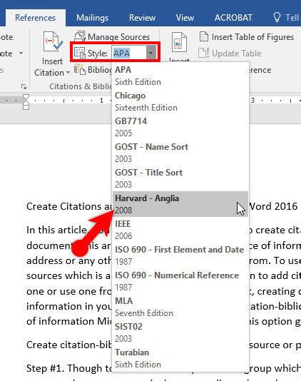 How To Insert A Citation Word 2016 Nsamr