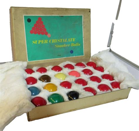 Vintage Super Crystalate Snooker Balls Set In Original Box Ebay