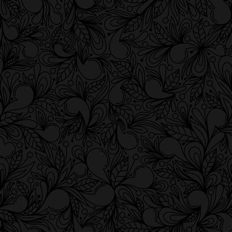 Premium Vector | Black abstract floral vector background