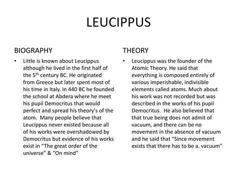 PPT - LEUCIPPUS PowerPoint Presentation, free download - ID:2417286