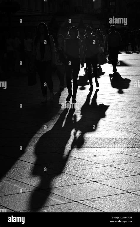 Black And White Photography Of People Walking