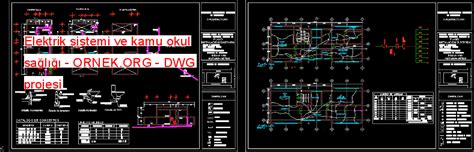 Elektrik Sistemi Ve Kamu Okul Sa L Dwg Projesi Autocad Projeler