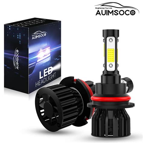 2x 9007 Hb5 Led Headlight Bulbs Kit White High Lo Beam Light Super Bright 10000k Ebay