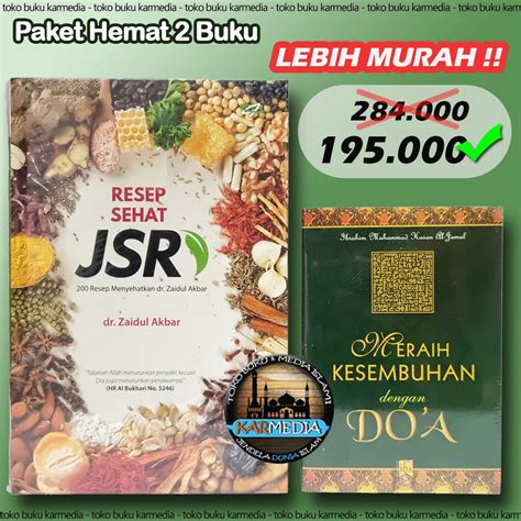 Jual Paket 2 Buku Resep Sehat JSR Dr Zaidul Akbar Sygma Syaamil Quran