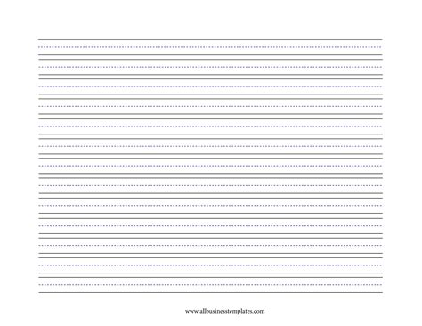 Printable Lined Paper Landscape