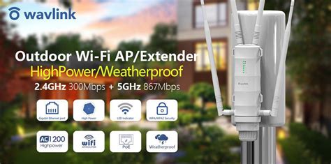 Wavlink Ac High Power Dual Band Outdoor Weatherproof Wifi Range