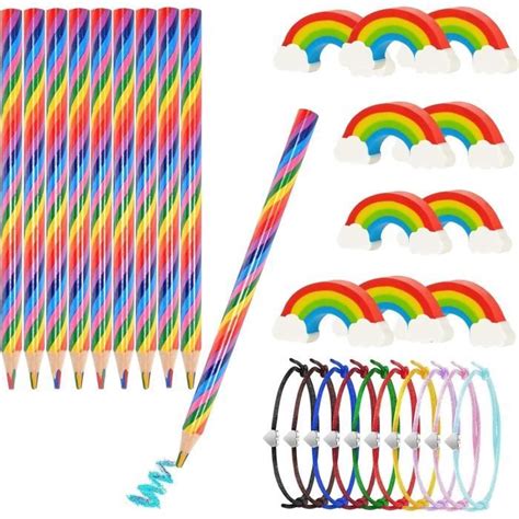 Pi Ces Crayon Couleur Arc En Ciel Set Crayon Arc En Ciel Enfant