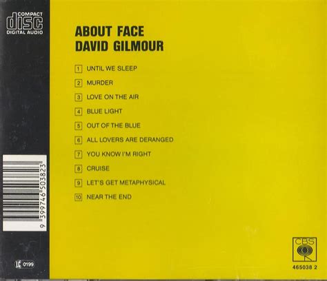 Classic Rock Covers Database David Gilmour About Face