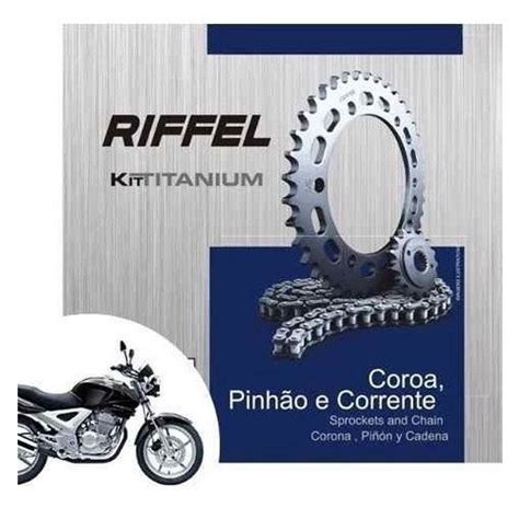 Kit Relação Transmissão Tração Twister cbx 250 Riffel Aço 1045 Submarino