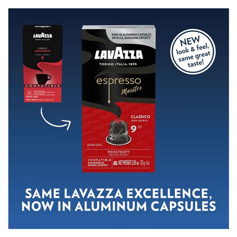 Lavazza Espresso Maestro Classico Medium Roast Coffee Aluminum Capsules