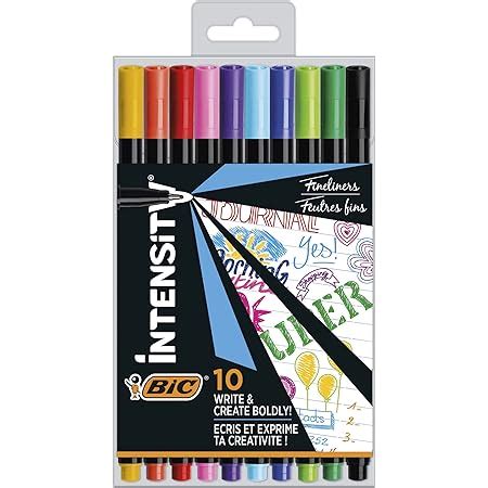 Bic Intensity Set De Feutres D Ecriture Pointe Fine Et Moyenne