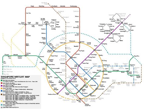 Mrt Map In Singapore Singapore Mrt System Map Republic Of Singapore