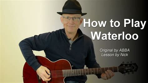 Waterloo Guitar Lesson Tutorial With Tab Abba Youtube