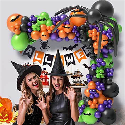 Bonropin Halloween Balloon Garland Arch Kit With Black Orange Green