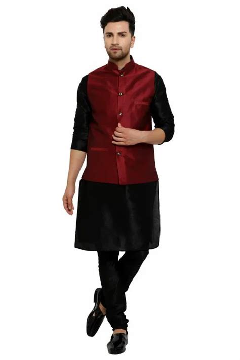 Buy Rylen Men S Silk Kurta Pajama With Modi Jacket Nehru Jacket With