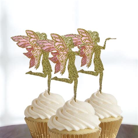 Fairy Cupcake Topper Birthday Party Decoration Elegant Cupcake Picks