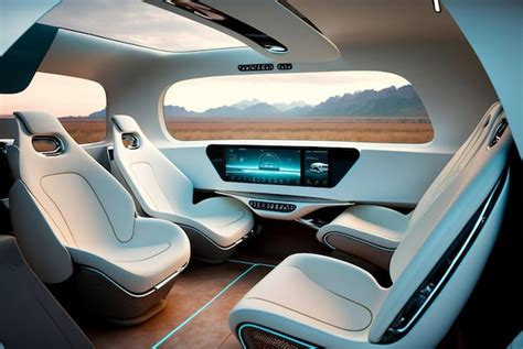 Premium AI Image | Generative ai self driving electric car interior