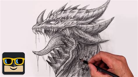 How To Draw A Dragon Sketch Tutorial Youtube