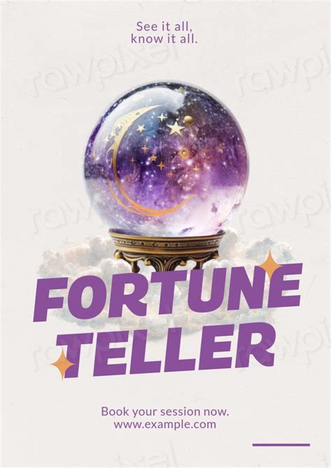 Fortune teller editable poster template | Free Editable Template - rawpixel