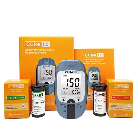 Curofit Home Blood Cholesterol Test Kit Curo L5 Digital Meter 10