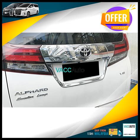 Toyota Vellfire Alphard Series Rear Plate Chrome Lining Garnish