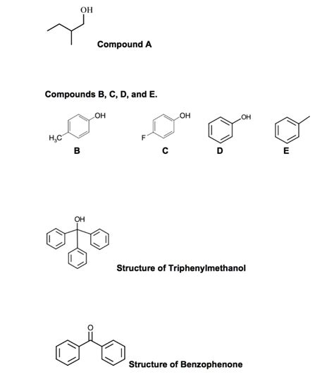 SOLVED Compound A Compounds B C D And E OH OH OH H C OH Structure