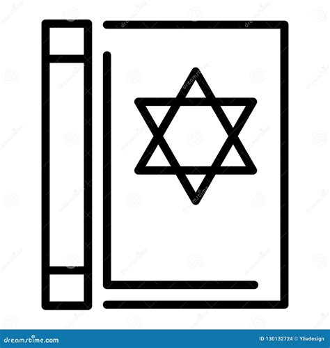 Icono Del Libro De Torah Estilo Del Esquema Ilustraci N Del Vector