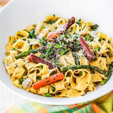 Pappardelle With Seasonal Vegetables With Video How To Feed A Loon