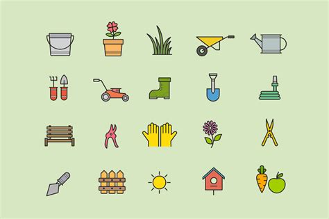 20 Gardening Icons Creative Vip