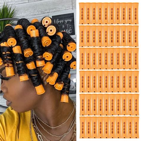 60pcs Perm Rods Set For Natural Hair Cold Wave Rods Hair Rollers For