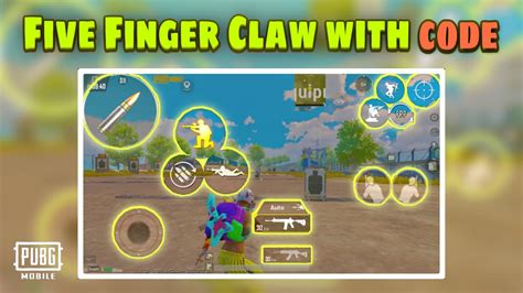 Pubg Mobile 5 Finger Claw Control Settings Code Bgmi Youtube